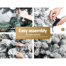 Load image into Gallery viewer, Christmas Tree 2.1M Xmas Tree with LED Lights Snowy Tips
