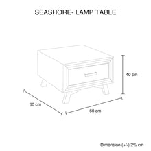 Load image into Gallery viewer, Lamp Table with 1 Storage Drawer Solid Wooden Frame in Silver Brush Colour
